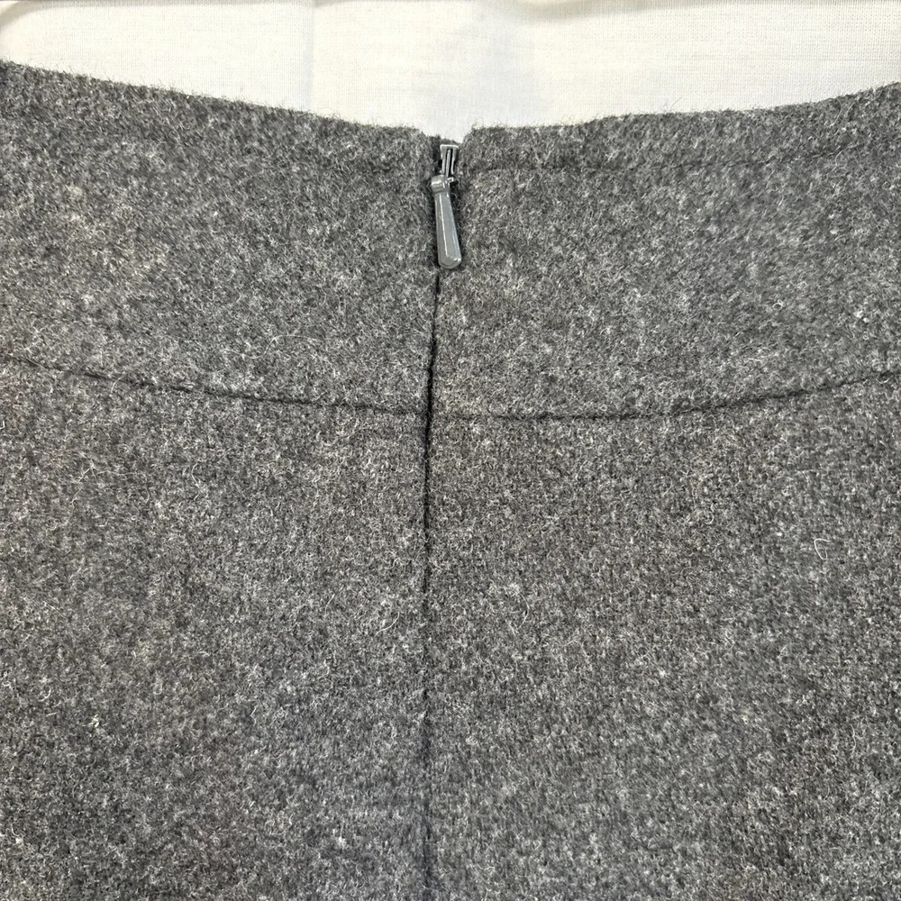 Old Navy Vintage Mini Skirt Womens 6 Charcoal Gray Wool Blend Pockets Preppy